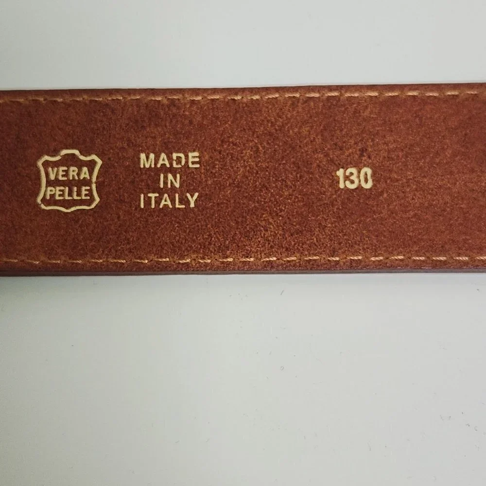 Brown Italian Leather Belt Size 40